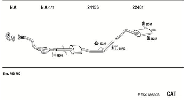 Fonos REK018620B - Impianto gas scarico autozon.pro