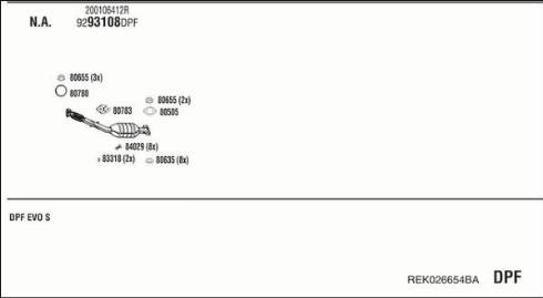 Fonos REK026654BA - Impianto gas scarico autozon.pro