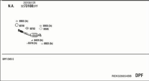 Fonos REK026654BB - Impianto gas scarico autozon.pro