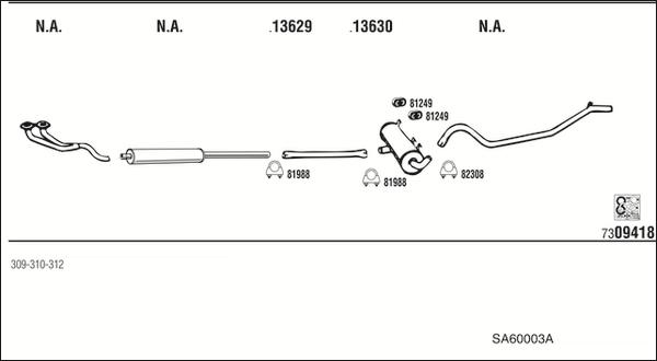 Fonos SA60003A - Impianto gas scarico autozon.pro