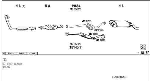 Fonos SA30161B - Impianto gas scarico autozon.pro