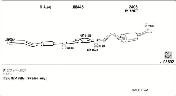 Fonos SA30114A - Impianto gas scarico autozon.pro