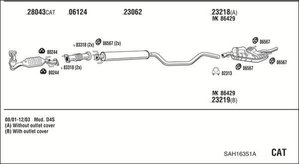 Fonos SAH16351A - Impianto gas scarico autozon.pro