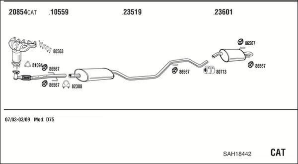 Fonos SAH18442 - Impianto gas scarico autozon.pro