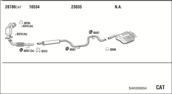 Fonos SAK009954 - Impianto gas scarico autozon.pro