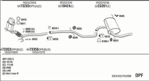 Fonos SEK000762BB - Impianto gas scarico autozon.pro