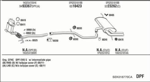 Fonos SEK018770CA - Impianto gas scarico autozon.pro