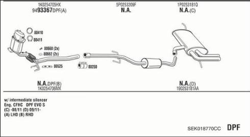 Fonos SEK018770CC - Impianto gas scarico autozon.pro