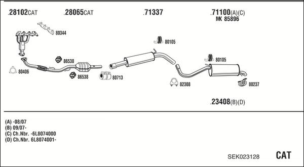 Fonos SEK023128 - Impianto gas scarico autozon.pro