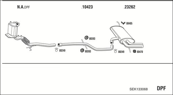 Fonos SEK133068 - Impianto gas scarico autozon.pro