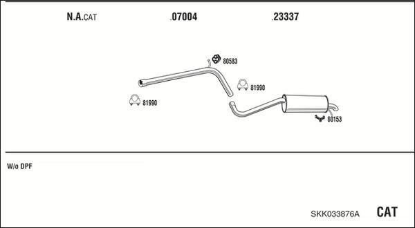 Fonos SKK033876A - Impianto gas scarico autozon.pro