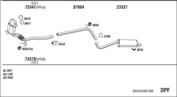 Fonos SKK033876B - Impianto gas scarico autozon.pro