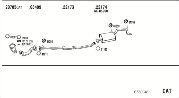 Fonos SZ50048 - Impianto gas scarico autozon.pro