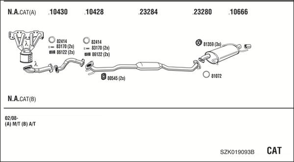 Fonos SZK019093B - Impianto gas scarico autozon.pro