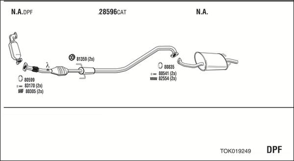 Fonos TOK019249 - Impianto gas scarico autozon.pro