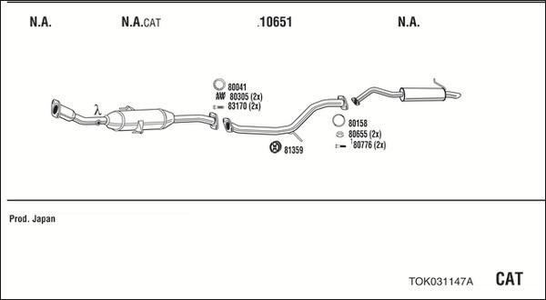 Fonos TOK031147A - Impianto gas scarico autozon.pro