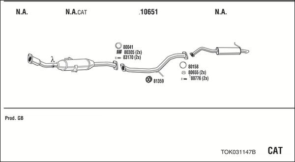 Fonos TOK031147B - Impianto gas scarico autozon.pro