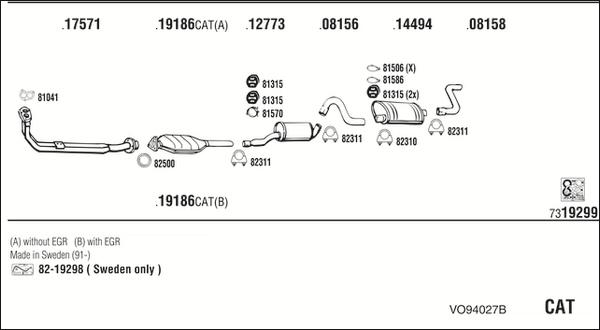 Fonos VO94027B - Impianto gas scarico autozon.pro