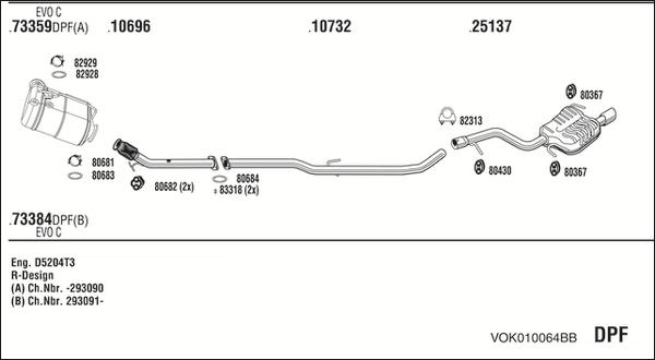 Fonos VOK010064BB - Impianto gas scarico autozon.pro