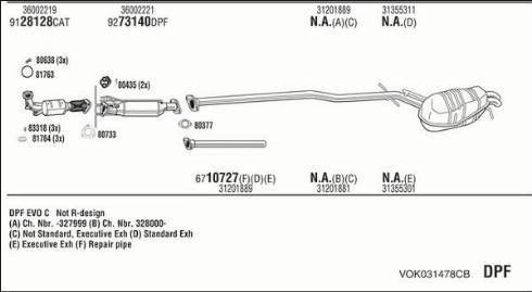 Fonos VOK031478CB - Impianto gas scarico autozon.pro