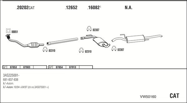 Fonos VW50160 - Impianto gas scarico autozon.pro