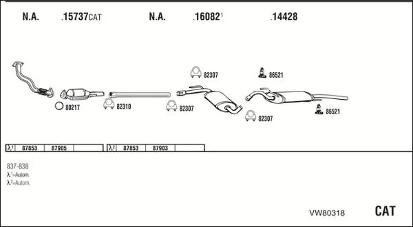 Fonos VW80318 - Impianto gas scarico autozon.pro