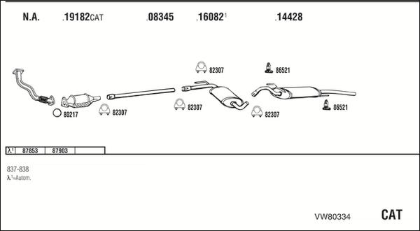 Fonos VW80334 - Impianto gas scarico autozon.pro