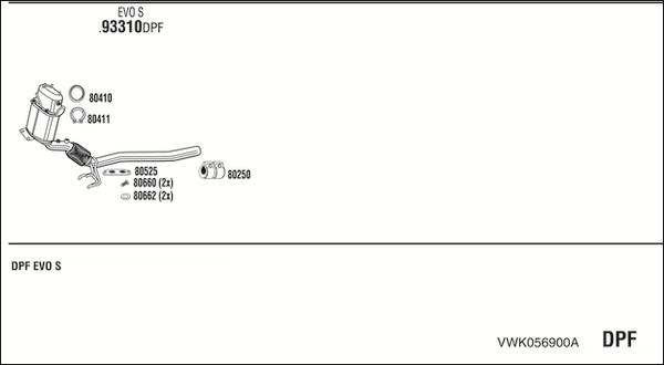 Fonos VWK056900A - Impianto gas scarico autozon.pro