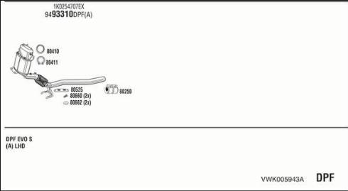 Fonos VWK005943A - Impianto gas scarico autozon.pro