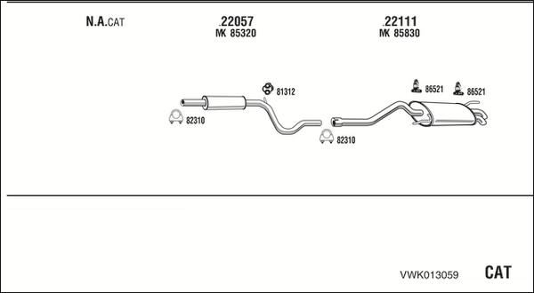 Fonos VWK013059 - Impianto gas scarico autozon.pro