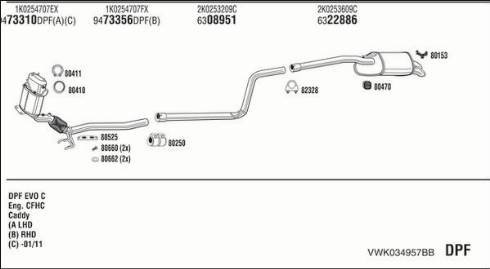 Fonos VWK034957BB - Impianto gas scarico autozon.pro