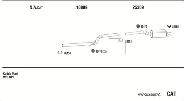 Fonos VWK034957C - Impianto gas scarico autozon.pro