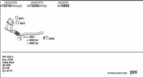 Fonos VWK034957DB - Impianto gas scarico autozon.pro