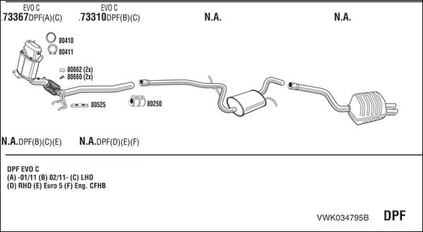 Fonos VWK034795B - Impianto gas scarico autozon.pro