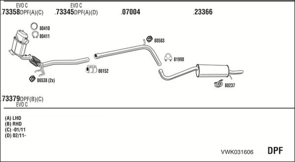 Fonos VWK031606 - Impianto gas scarico autozon.pro