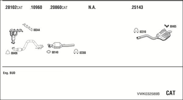 Fonos VWK032589B - Impianto gas scarico autozon.pro