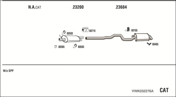 Fonos VWK032276A - Impianto gas scarico autozon.pro