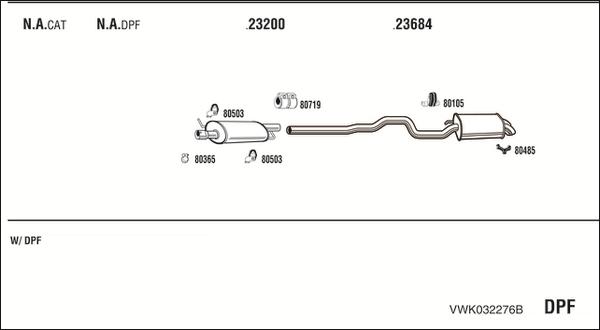 Fonos VWK032276B - Impianto gas scarico autozon.pro