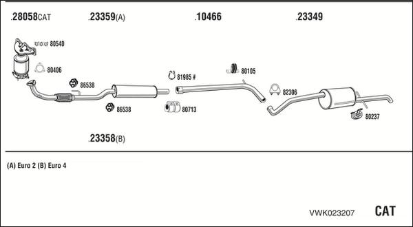 Fonos VWK023207 - Impianto gas scarico autozon.pro