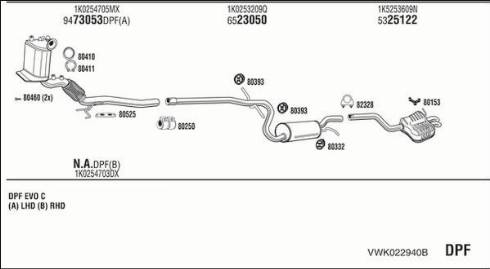 Fonos VWK022940B - Impianto gas scarico autozon.pro