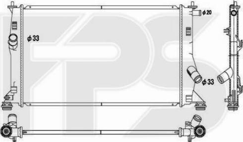 FPS FP 44 A1382-X - Radiatore, Raffreddamento motore autozon.pro