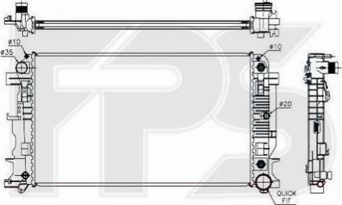 FPS FP 46 A197 - Radiatore, Raffreddamento motore autozon.pro