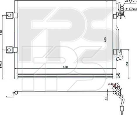 FPS FP 46 K367 - Condensatore, Climatizzatore autozon.pro