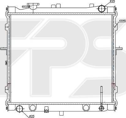 FPS FP 40 A1097-X - Radiatore, Raffreddamento motore autozon.pro