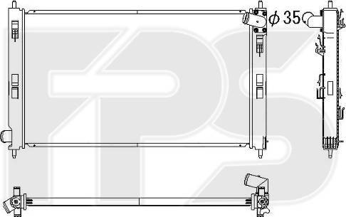 FPS FP 48 A1155-X - Radiatore, Raffreddamento motore autozon.pro