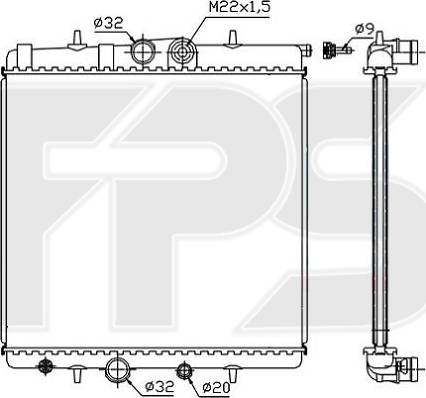 FPS FP 54 A990 - Radiatore, Raffreddamento motore autozon.pro