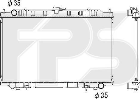 FPS FP 50 A1069 - Radiatore, Raffreddamento motore autozon.pro