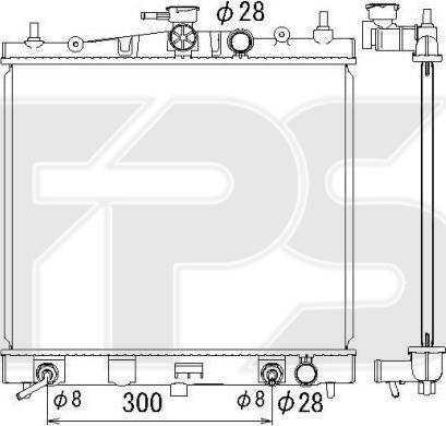 FPS FP 50 A1347 - Radiatore, Raffreddamento motore autozon.pro