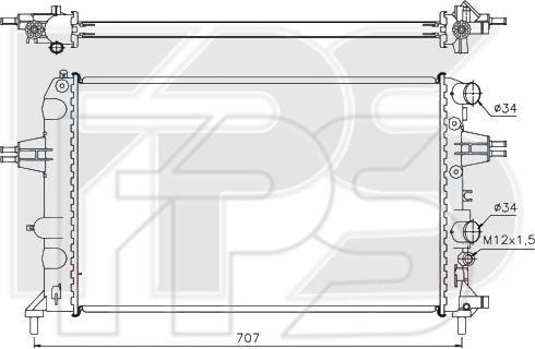 FPS FP 52 A1085-X - Radiatore, Raffreddamento motore autozon.pro