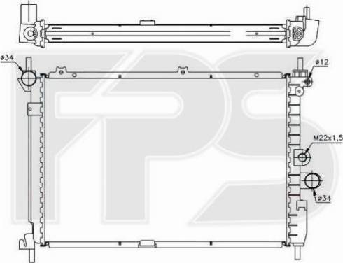 FPS FP 52 A375-X - Radiatore, Raffreddamento motore autozon.pro